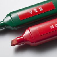 Yes and no. Red and green markers.