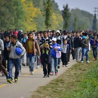 refugees leaving Hungary